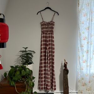 Reformation plaid jumpsuit size 2